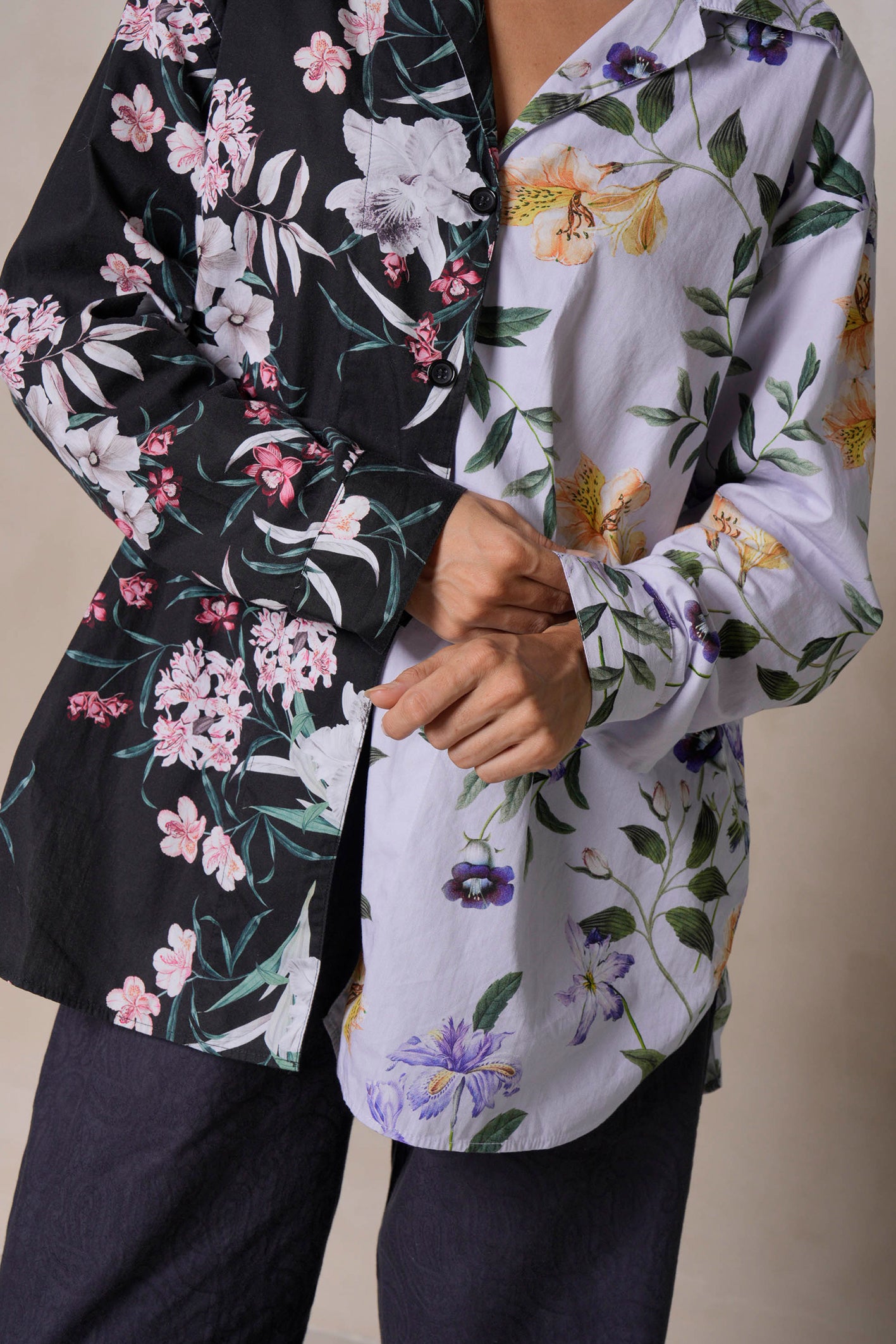 Flower Mix Printed Organic Cotton Shirt